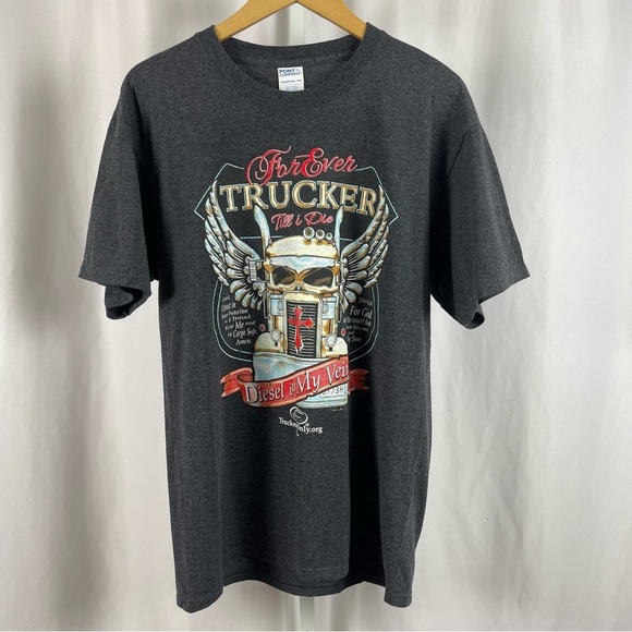 Semi Truck Trucker Diesel Large AOP Big Graphic Tee Bundle American Eagle USA - Picture 15 of 16